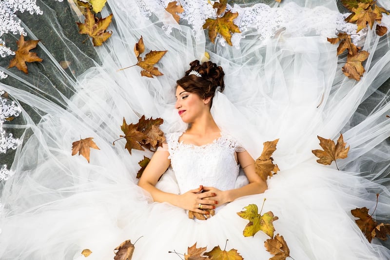 Bride in a Classic White Ball Gown